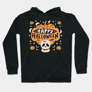 Halloween Skull and Pumpkin Design Hoodie